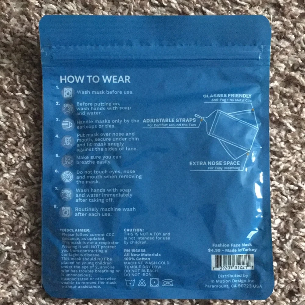 😷 Unisex Face Mask